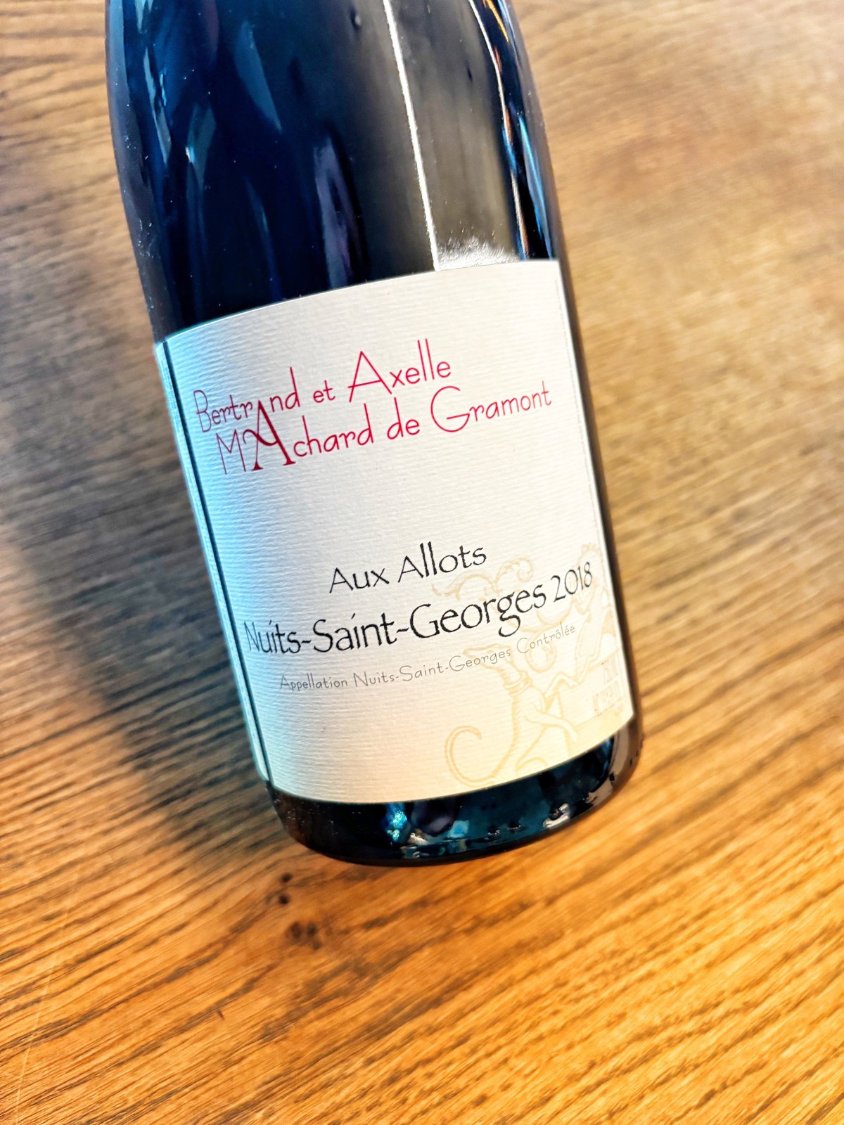 MACHARD DE GRAMONT NUITS SAINT GEORGES PARCELLAIRE  AUX ALLOTS 2018
